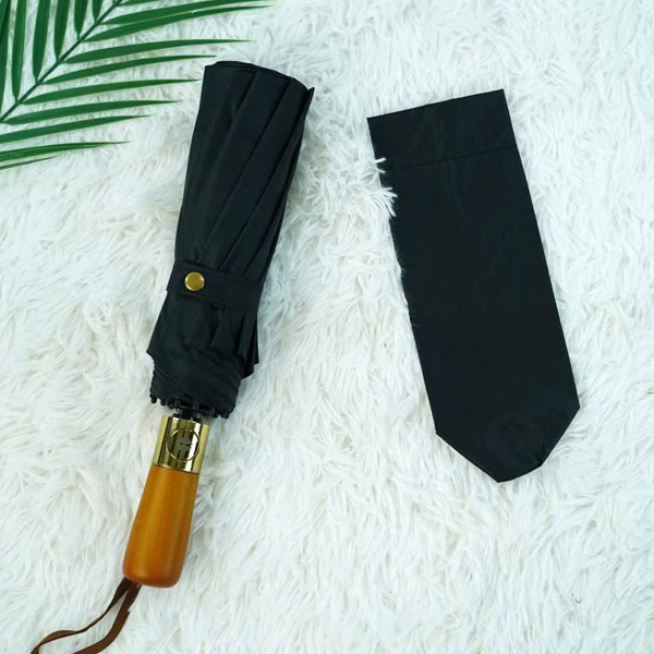 عکس شماره:4 , چتر اتومات اسپرت دولایه ۳۶ سیم ضد باد با دسته چوبی کلاسیک