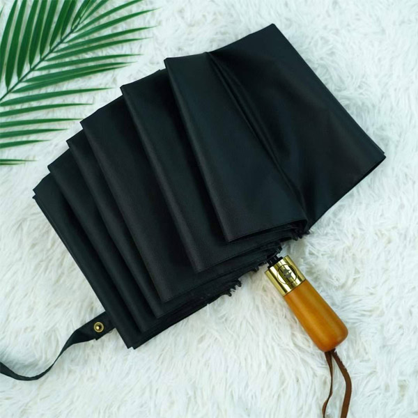 عکس اصلی چتر اتومات اسپرت دولایه ۳۶ سیم ضد باد با دسته چوبی کلاسیک