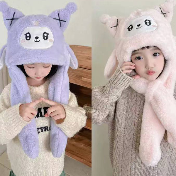 عکس شماره:1 , کلاه پمپی طرح کرومی بچگانه – پشمی، گوش‌دار، صدادار