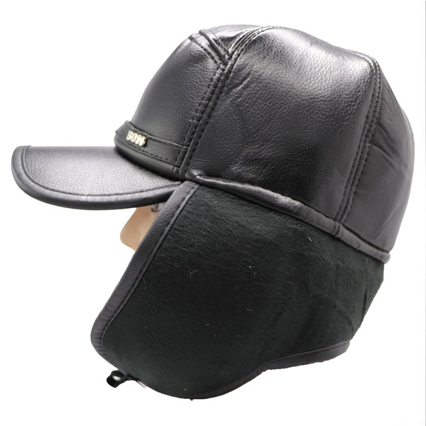 عکس شماره:6 , کلاه چرمی مردانه BOSS مدل Equestrian – کپ چرم با لوگوی فلزی