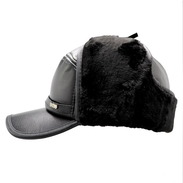 عکس شماره:3 , کلاه چرمی مردانه BOSS مدل Equestrian – کپ چرم با لوگوی فلزی