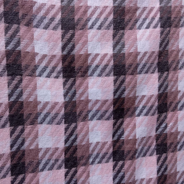 عکس اصلی شال موهر ریشه فیتیله‌ای چهارخانه