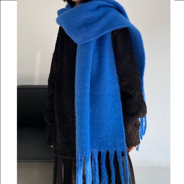 عکس شماره:0 , بیگ اسکارف موهر پشمی ضخیم ۷۰×۱۸۰– شال زمستانی لوکس