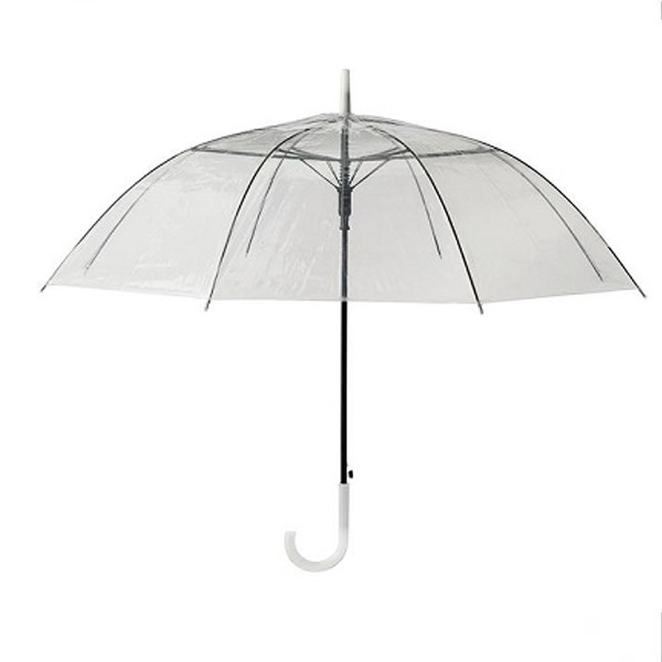 عکس اصلی چتر شیشه‌ای زنانه ۸ فنره عصایی باکیفیت_شفاف