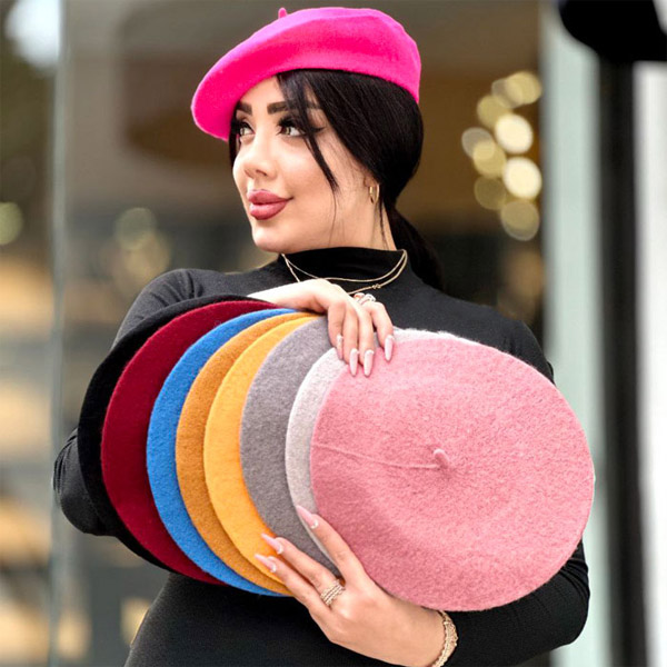 عکس اصلی کلاه فرانسوی خزدار زنانه – مناسب پاییز و زمستان