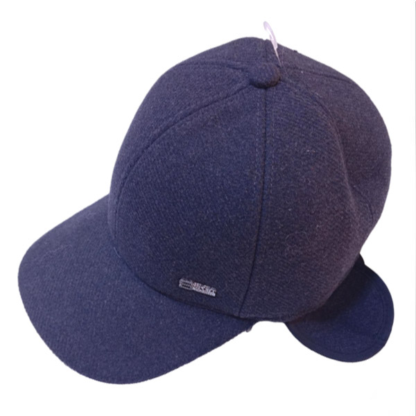 عکس شماره:2 , کلاه پشمی مردانه دو لایه گوش‌دار وارداتی – رنگ مشکی زغالی، پشت فلزی